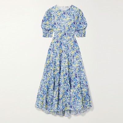 Agyness Cutout Tiered Floral-Print Dress from Rixo