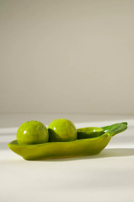 Pea Pod Salt & Pepper Shakers  from Farmstand