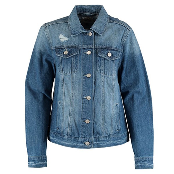 Blue Distressed Denim Jacket