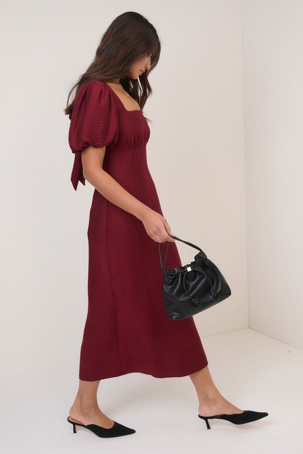Puff Sleeve Pax Midi Dress from Nobody's Child
