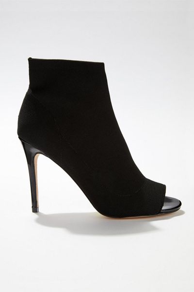 Apollo Black Peep Toe Stiletto Boots