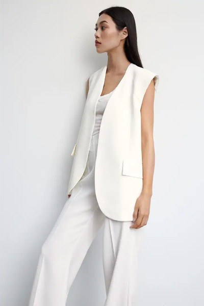 Oversized Waistcoat With Lapels from Mango