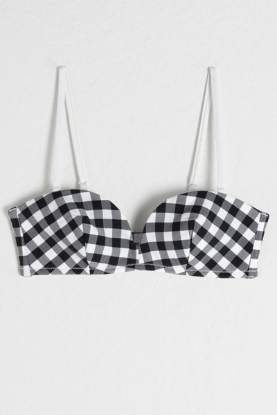 Sweetheart Gingham Bandeau Bikini Top