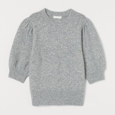 Puff-Sleeved Knitted Jumper from H&M