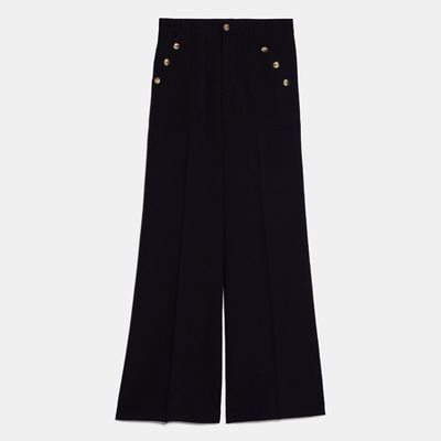 High Rise Buttoned Trousers from Zara