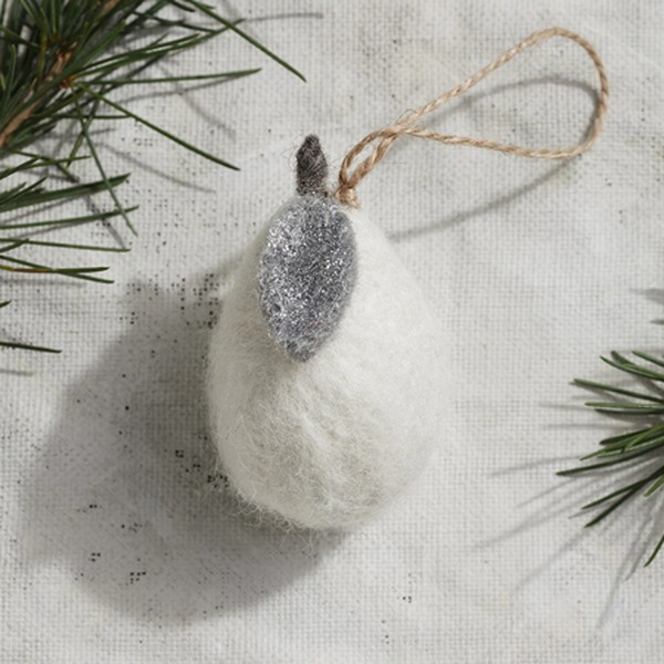 Felt Pear Christmas Decoration from The White Company