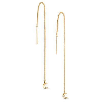 Moon Chain Drop Earrings from Dinny Hall