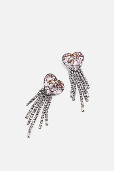 Limited Edition Rhinestone Heart Earrings