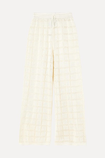 Cropped Crochet-Knit Wide-Leg Pants from Calle Del Mar