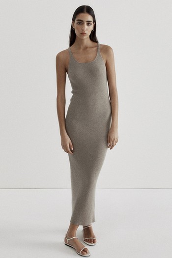 Taupe Miller Dress from Tove x Revolve