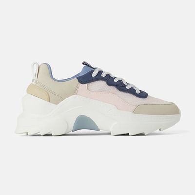 Mesh Chunky Sole Sneakers from Zara