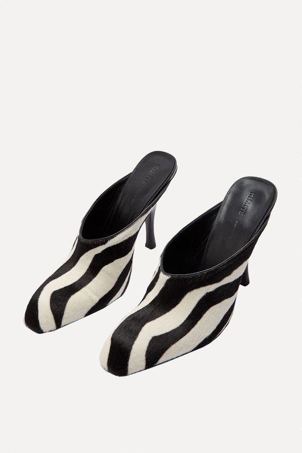Colt 100 Zebra-Print Calf Hair Mules from KHAITE 