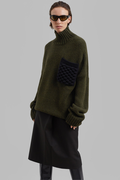 Textured Patch Pocket Turtleneck Jumper from JW Anderson