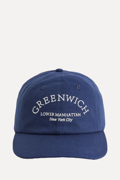 Text-Motif Twill Cap from H&M