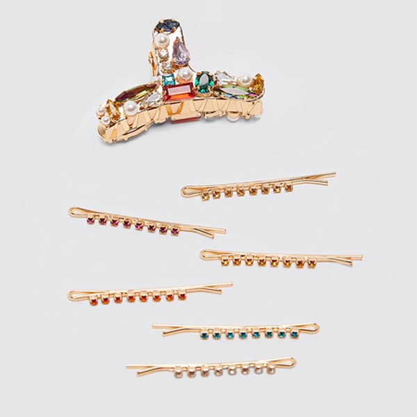 Pack Of Rhinestone Hair Clips from Zara