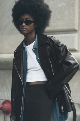 Faux Leather Oversized Jacket from Zara