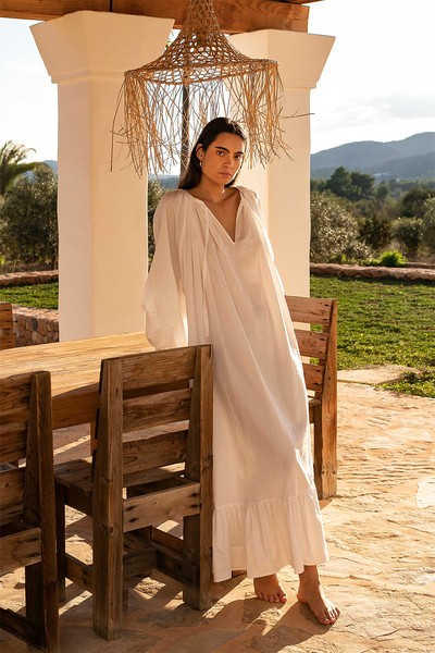 Cotton White Dress from The Malama Studio