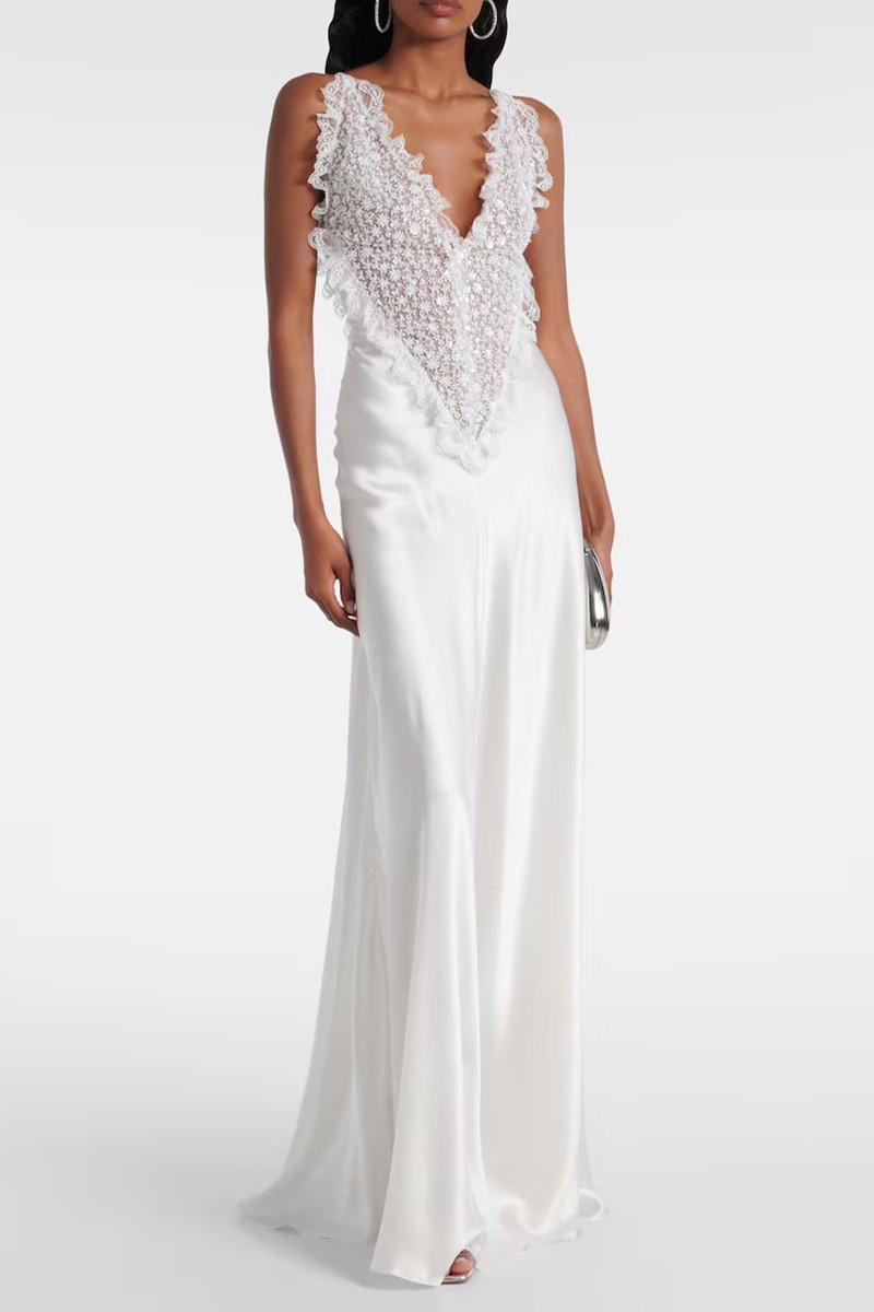 Embellished Silk Satin Gown from Rodarte