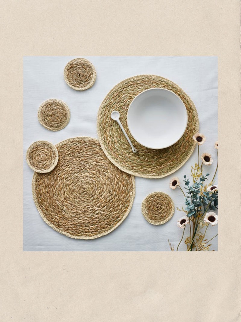 Set of 2 Grass Braid Placemats
