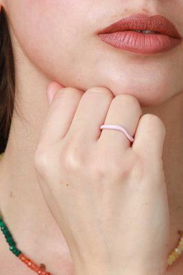 Wave Pink Enamel Ring, £59 | Astrid & Miyu