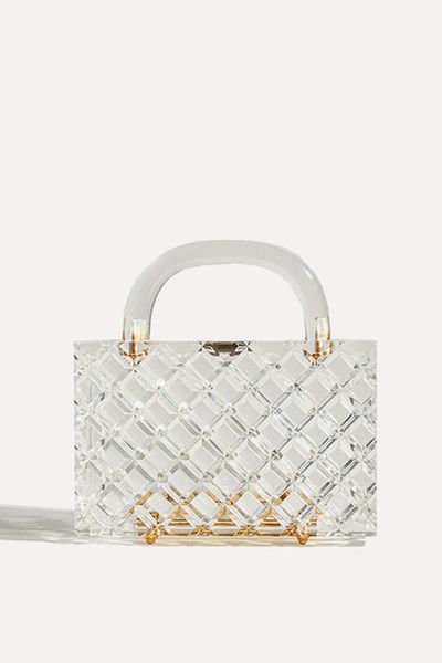 Lucite Tilda Top Handle Clutch from L'Afshar