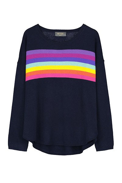 Rainbow Slouchy Jumper (similar) from WYSE