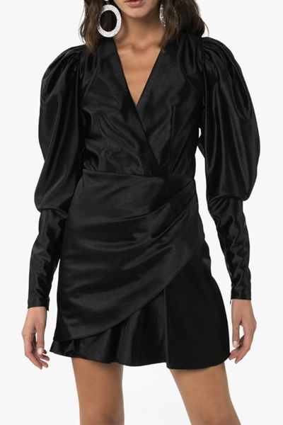 Pouf Sleeve Draped Mini Dress from Rotate