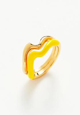 Squiggle Curve Stacking Ring from Missoma