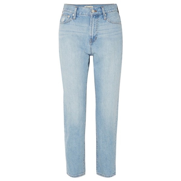 The Perfect Summer Cropped High Rise Straight Leg Jeans  from Madewell