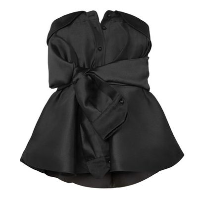 Bow-Detailed Satin Twill Top from Alexis Mabille