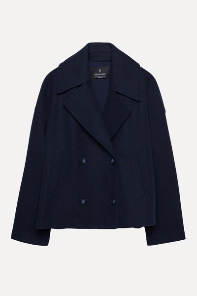 Short Double-Breasted Coat from Stradivarius