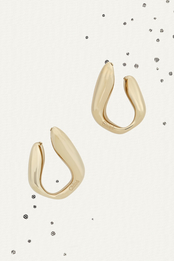 Kiss Gold-Tone Hoop Earrings from Chloé