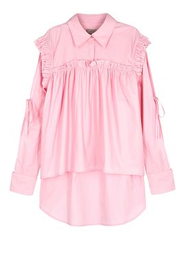 Pink Ruffle-Trimmed Cotton Top from Preen Line