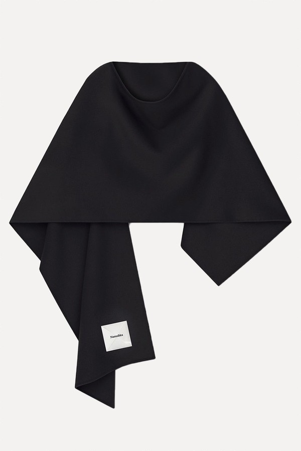 Kamin Wool & Silk-Blend Shawl from Nanushka