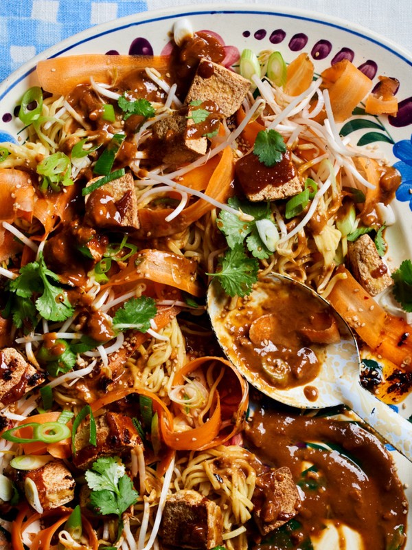 Crispy Tofu & Peanut Noodles