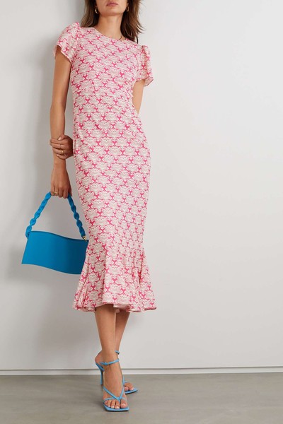 Lulani Floral-Print Midi Dress from Rhode