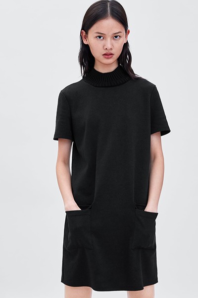 Knit Collar Dress from Zara