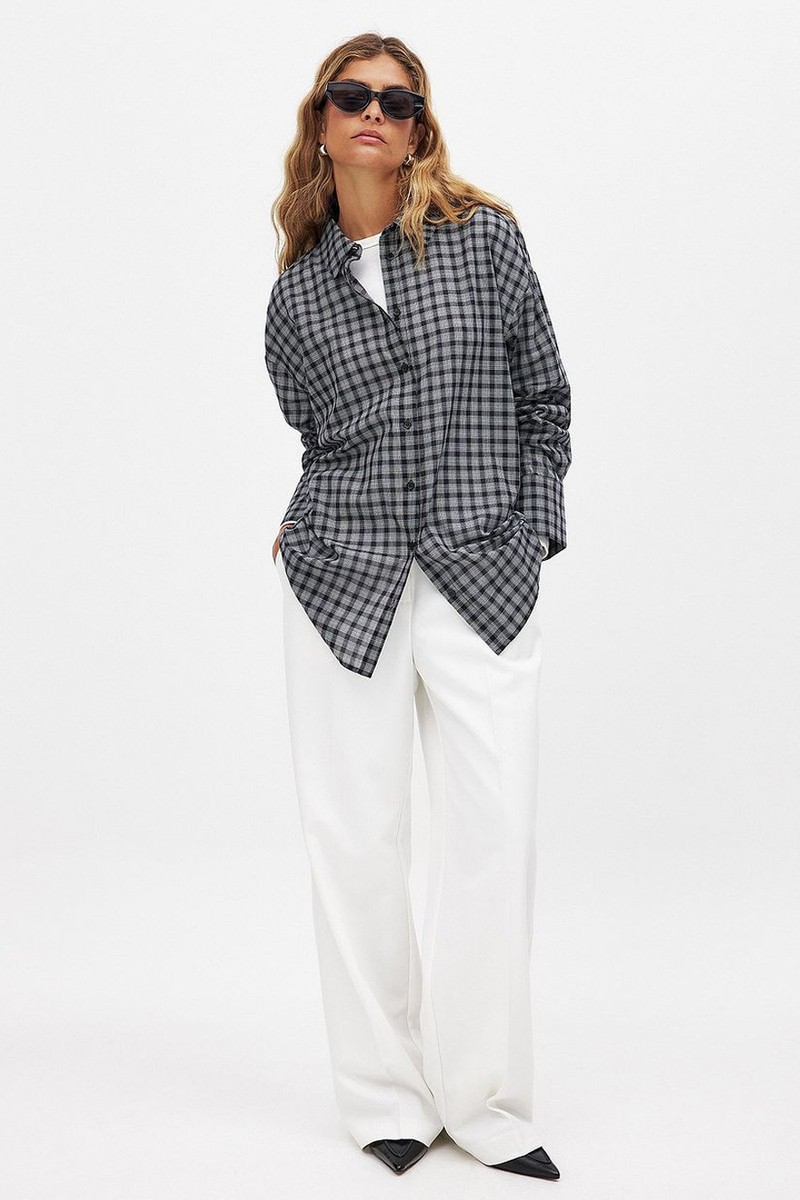 Checked Sheer Shirt from NA-KD