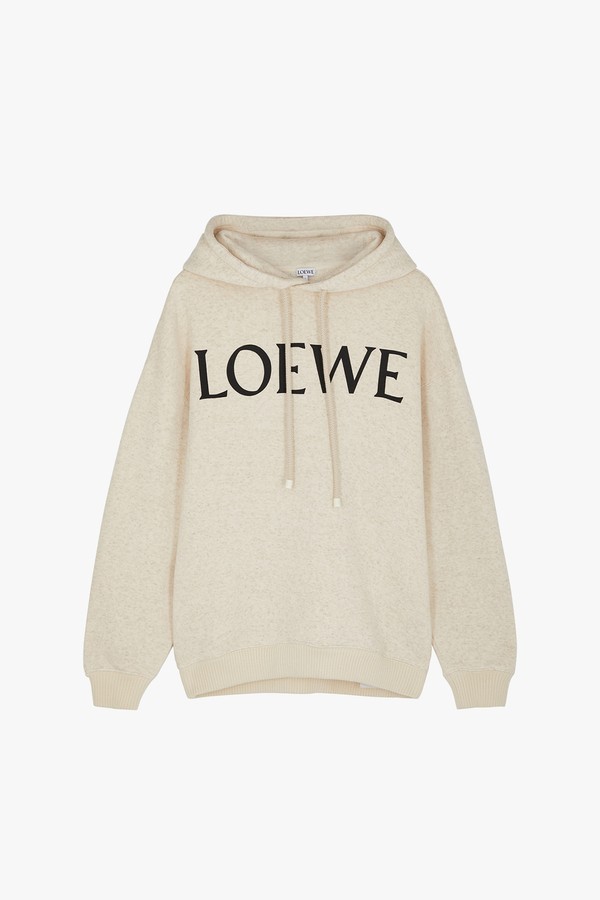 Logo-Print Hooded Cotton-Blend Sweatshirt from Loewe 