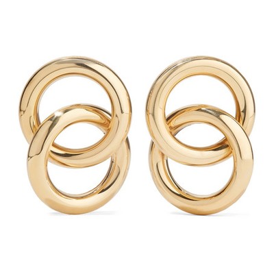 Interlock Gold-Tone Earrings from Laura Lombardi