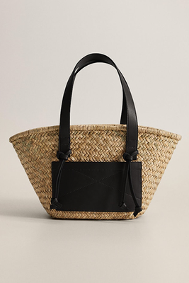 Double Strap Basket Bag from Mango