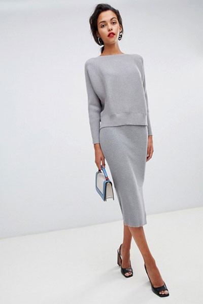 Knitted Ribbed Sweater Co-ord from Mango