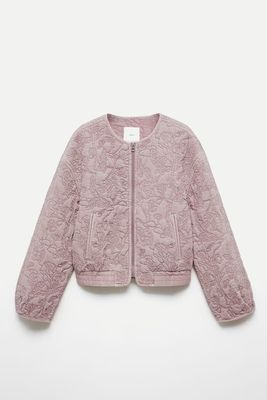 Floral Embroidered Jacket  from Mango