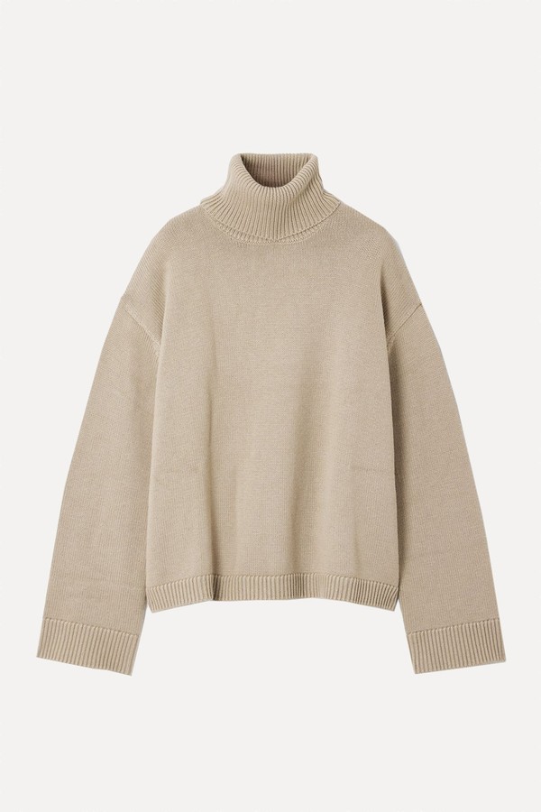 Rhea Wool & Cotton-Blend Turtleneck Sweater from The Frankie Shop