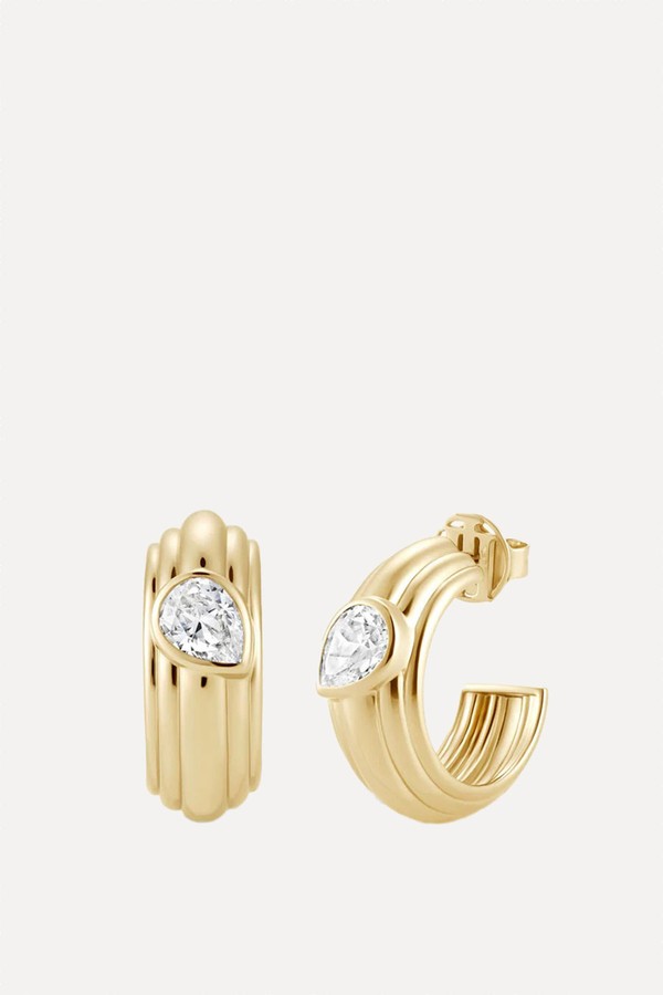 The Gold Zephyr Hoops from Heavenly London