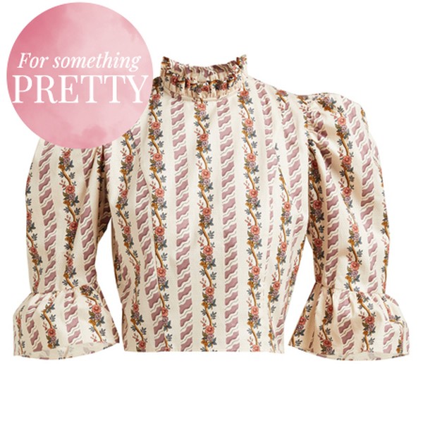 Floral-Print Cropped Cotton Top from Batsheva