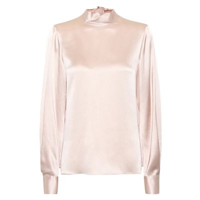 Silk Satin Mock-Neck Top from Vince