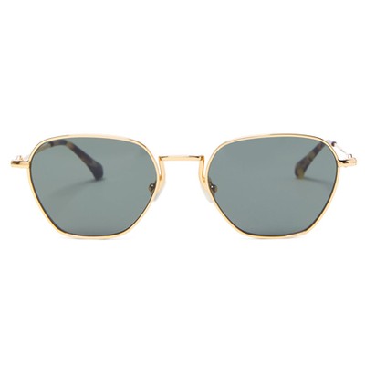 Rich Hexagonal Metal Sunglasses from Linda Farrow X Alessandra Rich