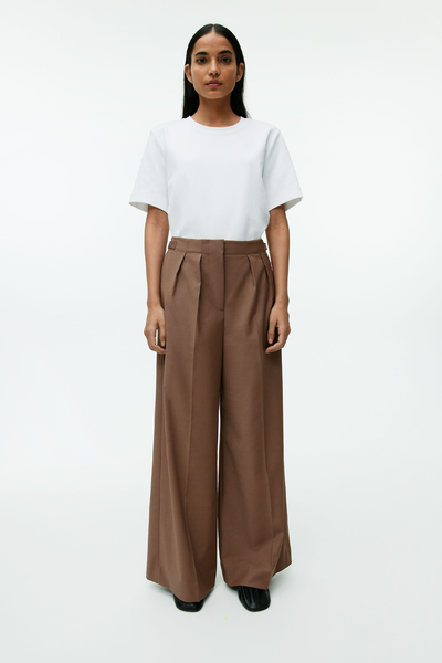 Relaxed Wool-Blend Trousers