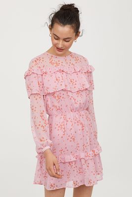 Chiffon Dress With Flounces from H&M